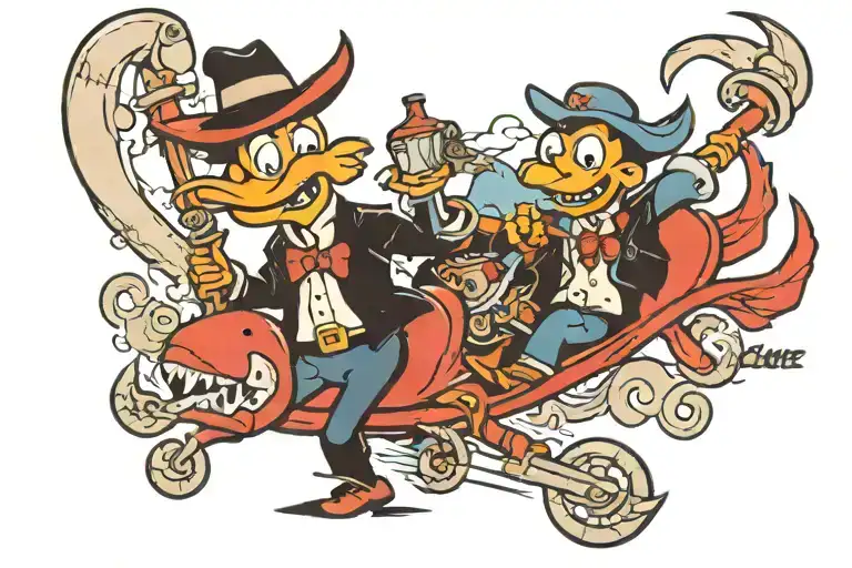 Cartoon Characters Fin And Jake Travel Time