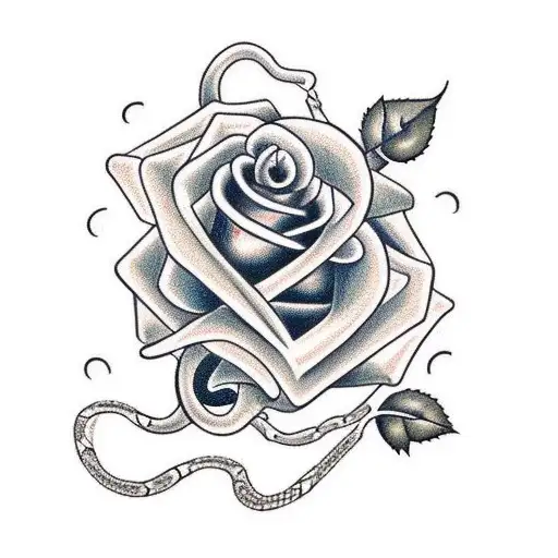 Rose With Snake And The Word Family