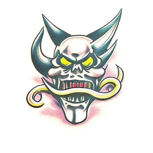 Evil Demon Fighting Against The Good