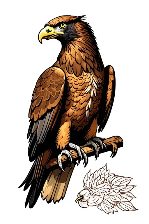 Perched Eagle Perched On Top