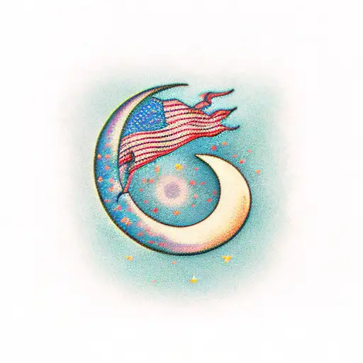 Crescent Moon And Dog