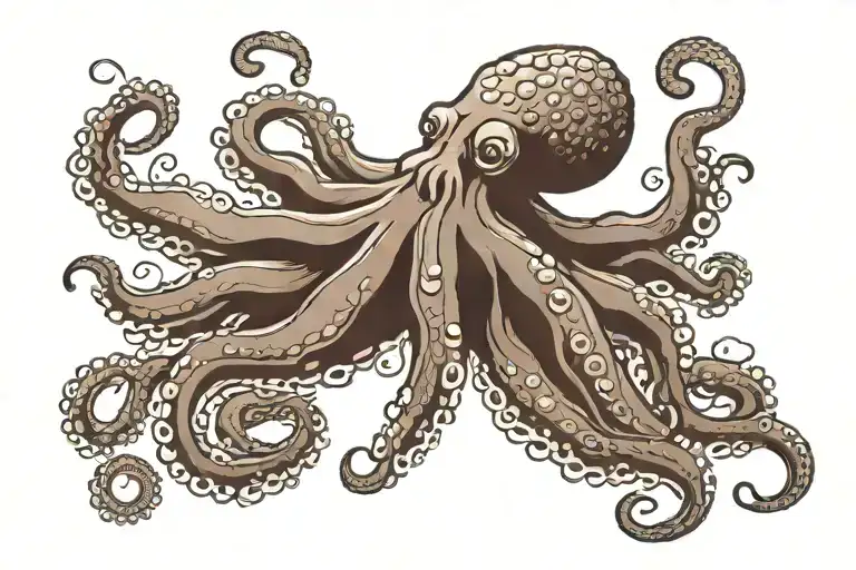 Grey Scale Octopus