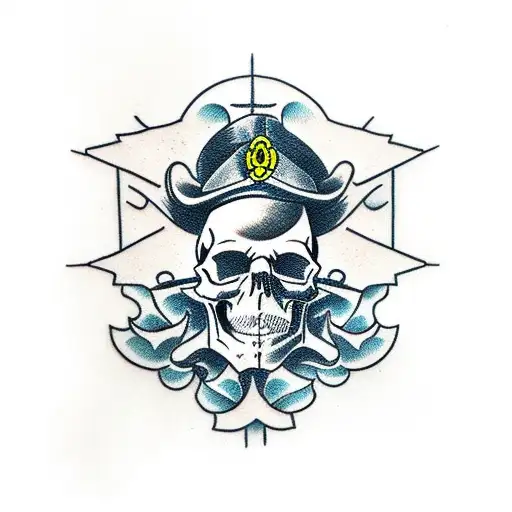 Skull With Two Sniper Rifles