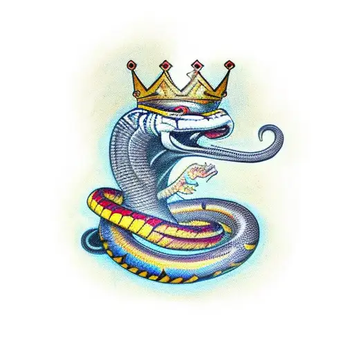 King Cobra In A Crown Looking Interesting