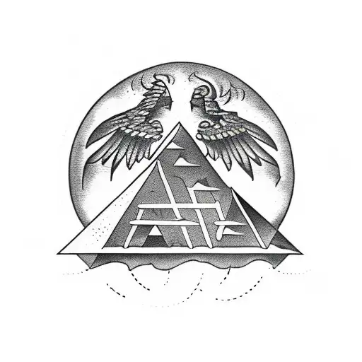 Pyramid With Oakleaf And Eagle Words Iron Sharpens Iron