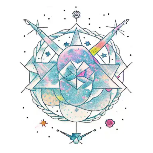 A Constellation Of Capricorn Made With Flower Petals