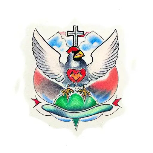 Cross With Cardinal On Top