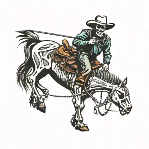 Cool Skeleton Cowboy