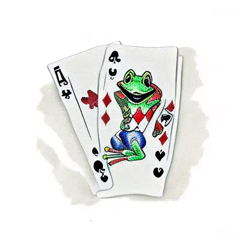 Frog Playing Poker