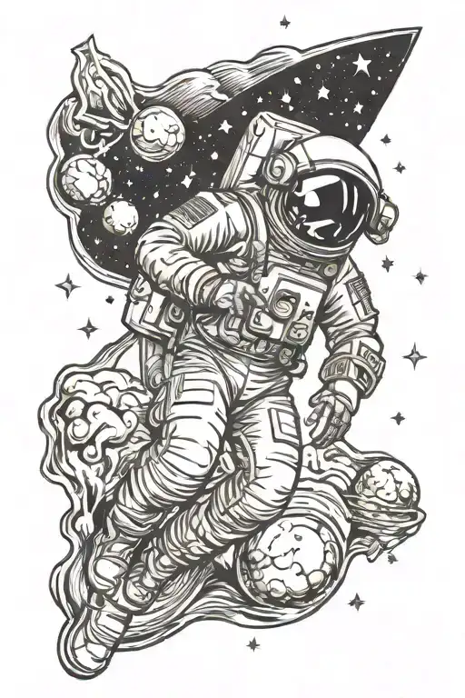 Astronaut Floating