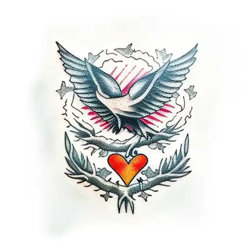 Raven On A Tree In A Graveyard