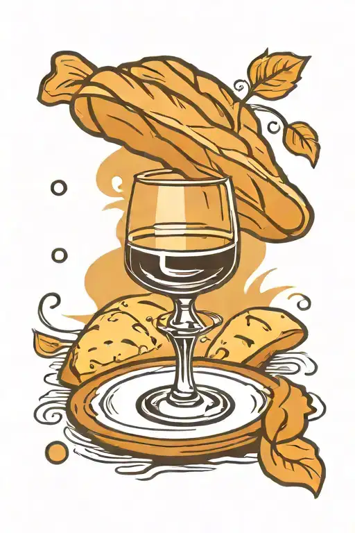 Wine Glass And Bread