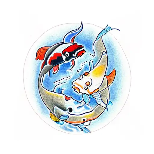 Yin And Yang Koi Fish