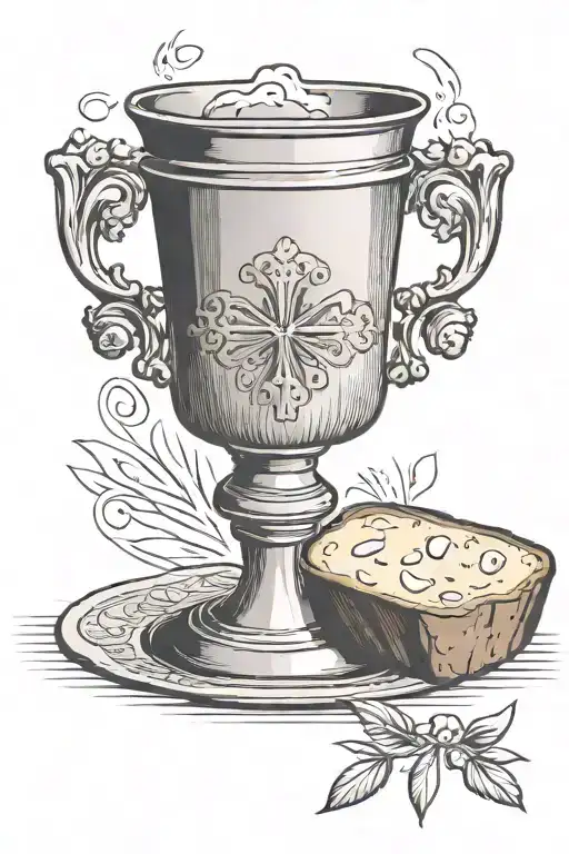 Communion Cup And Bread