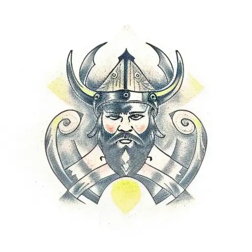 Tree With Viking Helmet