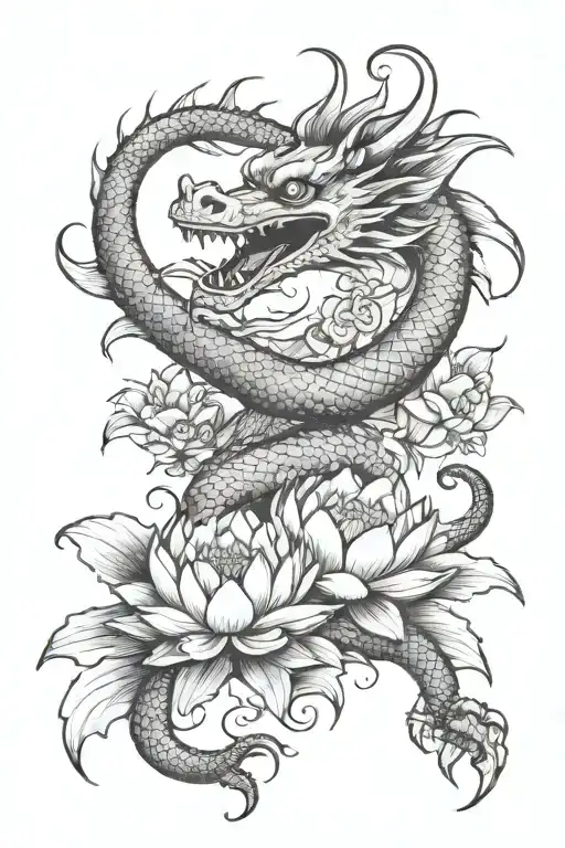 Dragon And Lotus
