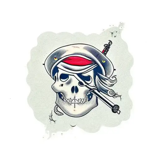 Electro Guitar With Pirate Tema