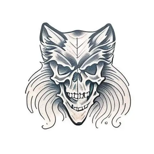 Human Skeleton Walking A Fox