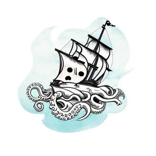 Pirate Ship With Octopus
