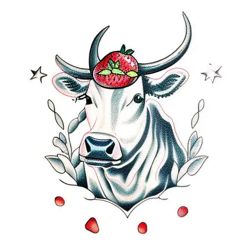 Cow With Strawberry Milk