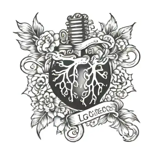 Lung Cancer Mom Tattoo Design