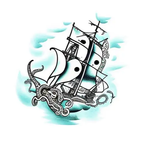 Pirate Ship With Octopus