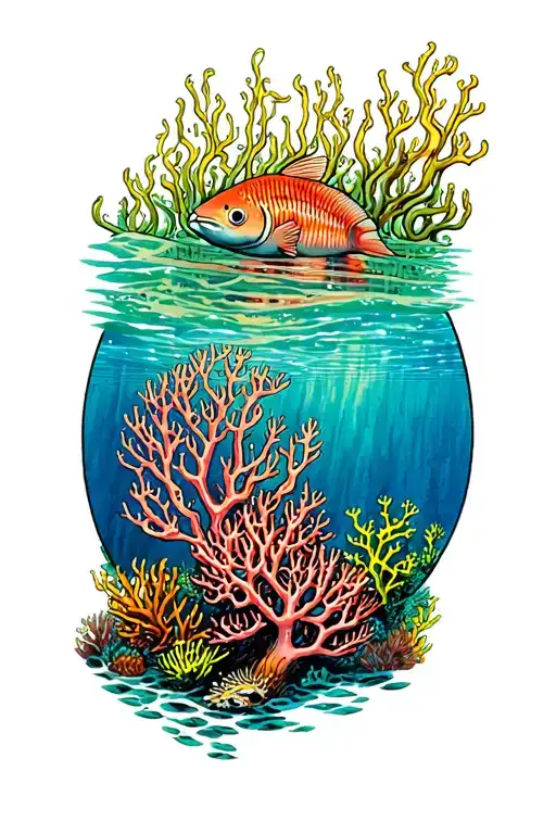 Under Water Coral Reef Scene