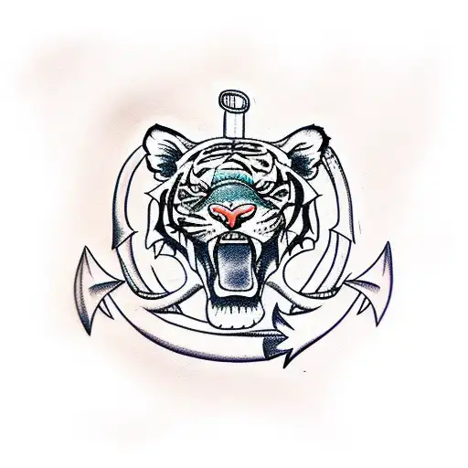 Tiger With Anchor