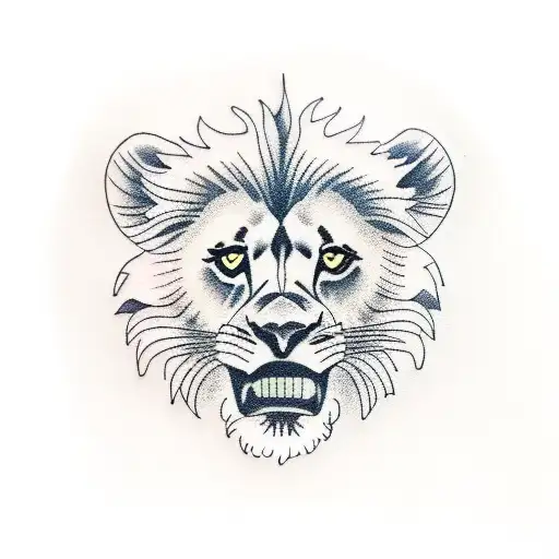 Lion Cub Biting Gold