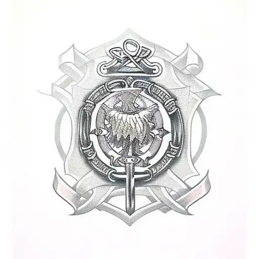 Coat Of Arms With Celtic Ornaments Inside