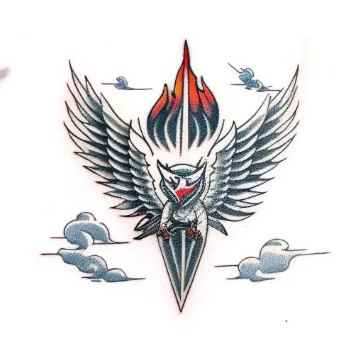 Sleeve Fire Storm Birds