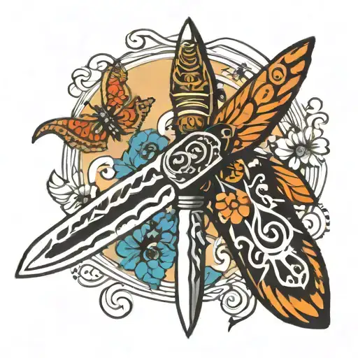 Butterfly Knife With Different Wings