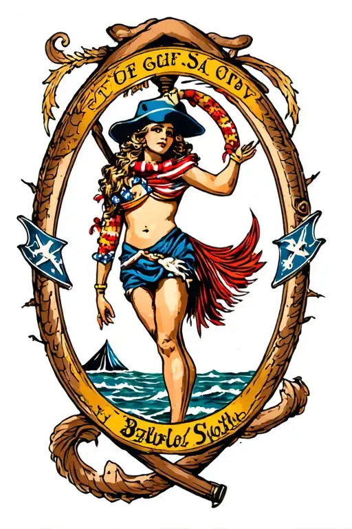 Nautical Theme Leg Sleeve