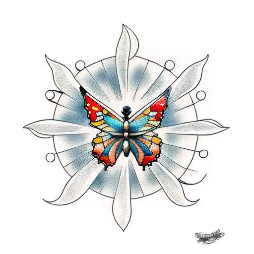 Butterfly With A Sun