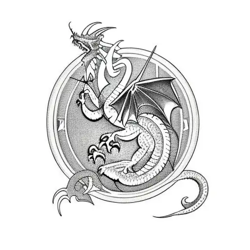 Welsh Dragon Sleeve With Timepieces