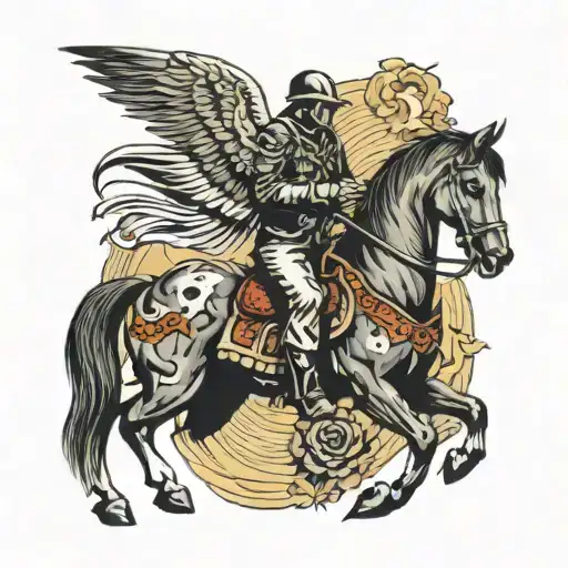 Horse With Skull Rider