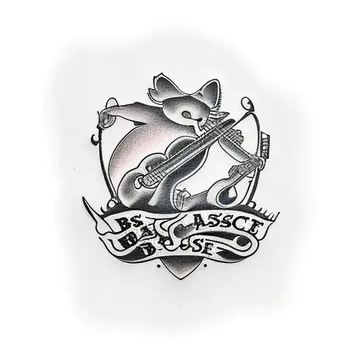 Bass Guitar And Acoustic Guitar