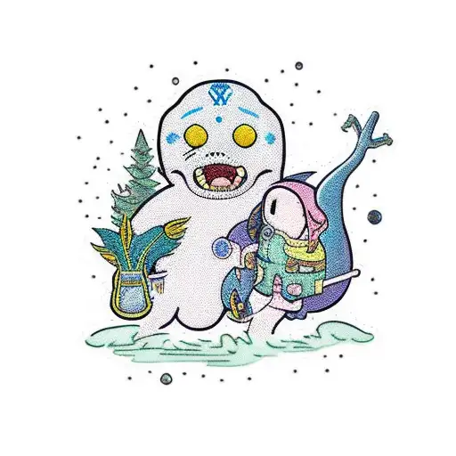 Finn And Jake In A New-school Style Exploring A Mystical Forest