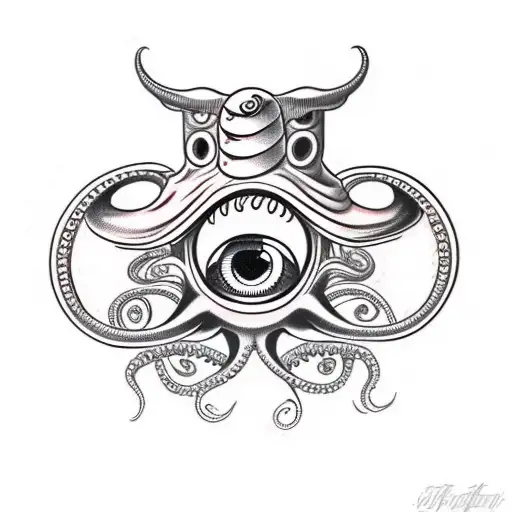 Illuminati As A Eye Octopus Tentacles Tragedy Of Life