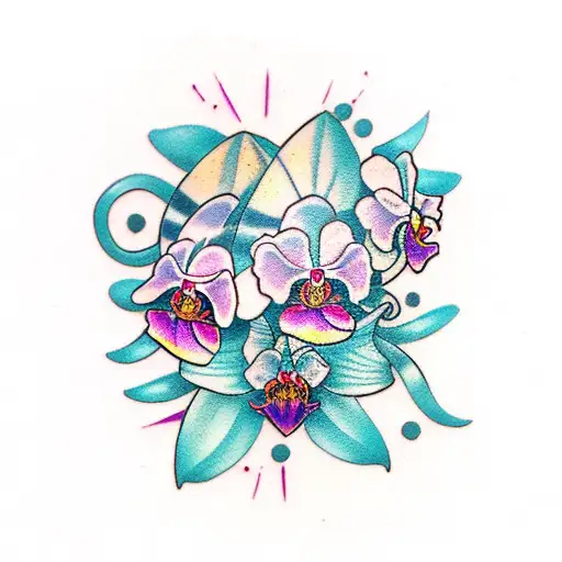 Orchid Tattoo Shoulder