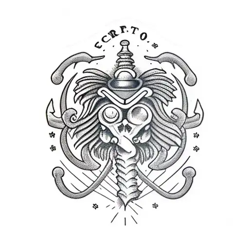 Scorpio And Leo Symbols Intertwined