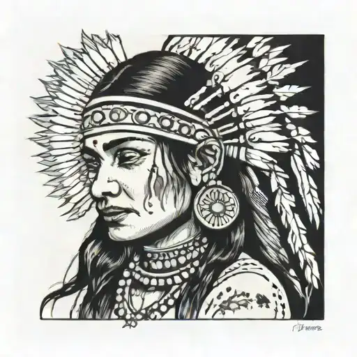 Traill Of Tears Indian Woman