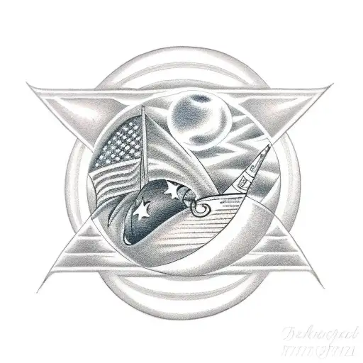 Black And White Stars And Moon