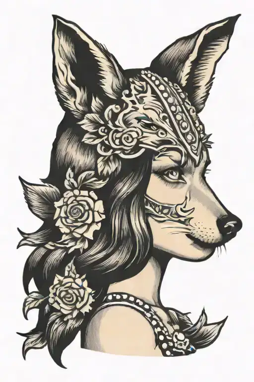 Girl With A Wolf In Her Head