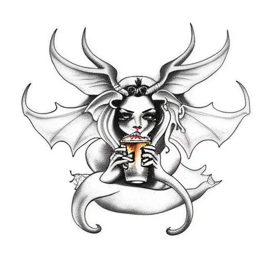 Succubus With An Iced Coffee