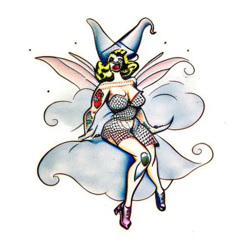 Pinup Clown Witch Angel