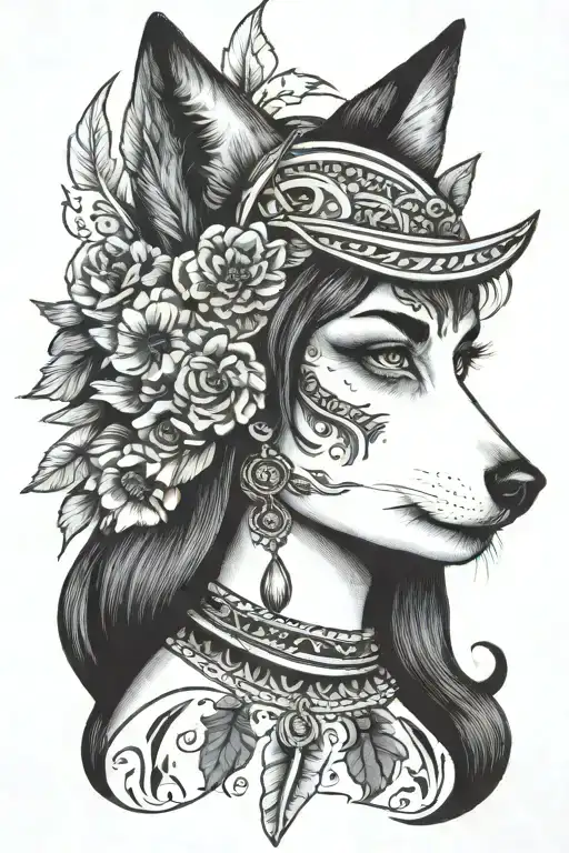 Girl With The Skin Of A Wolf In Her Head