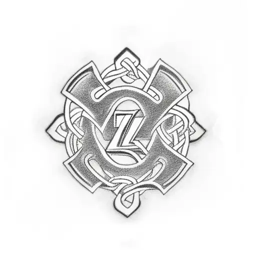 Intricate Rosary Intertwined With The Letter Z