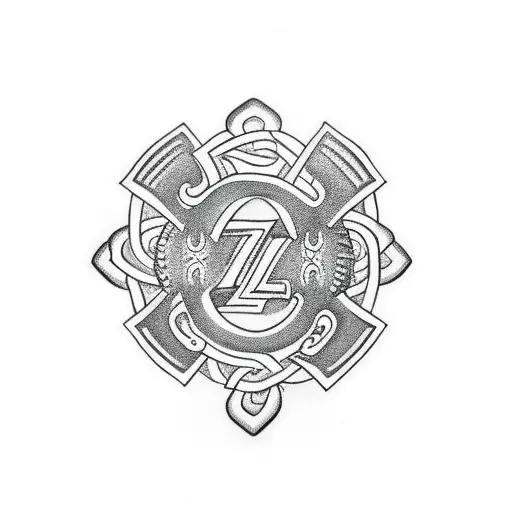 Intricate Rosary Intertwined With The Letter Z