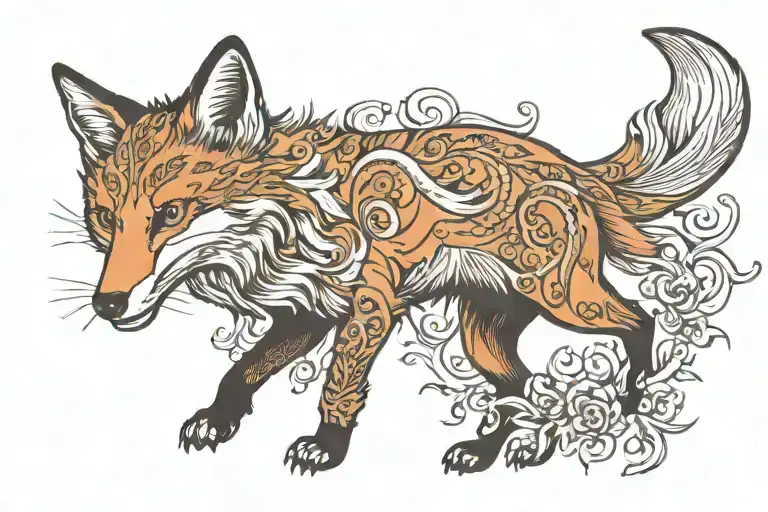 Fox Full Body Prancing
